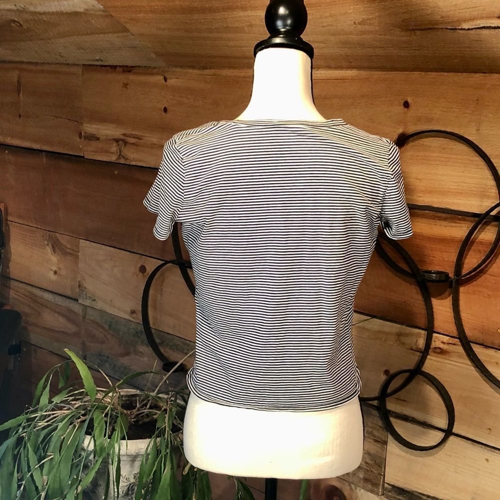 Madewell Stripped Cropped Tee - Picture 2 of 3